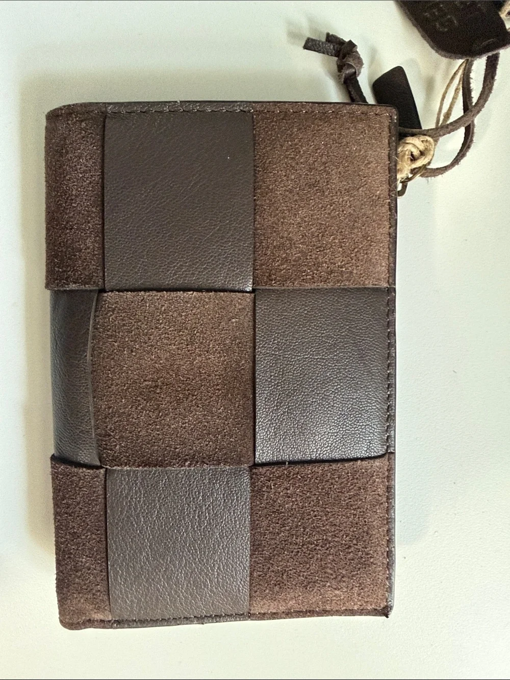 Genuine Merchandise Brown Patchwork Leather Zip Wallet